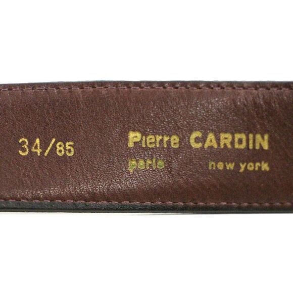 Pierre Cardin BROWN GENUINE LEATHER 1 1/8"Wd CASUAL DRESS MEN'S BELT 34/85 (X39 - Picture 9 of 12